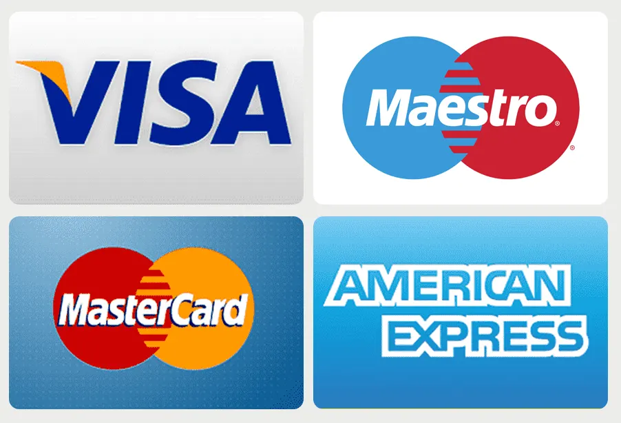 Payment methods we accept