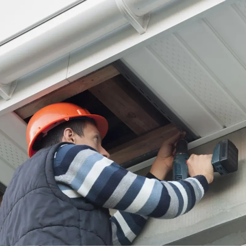 An expert roofer doing a roofing fascia in Jersey.